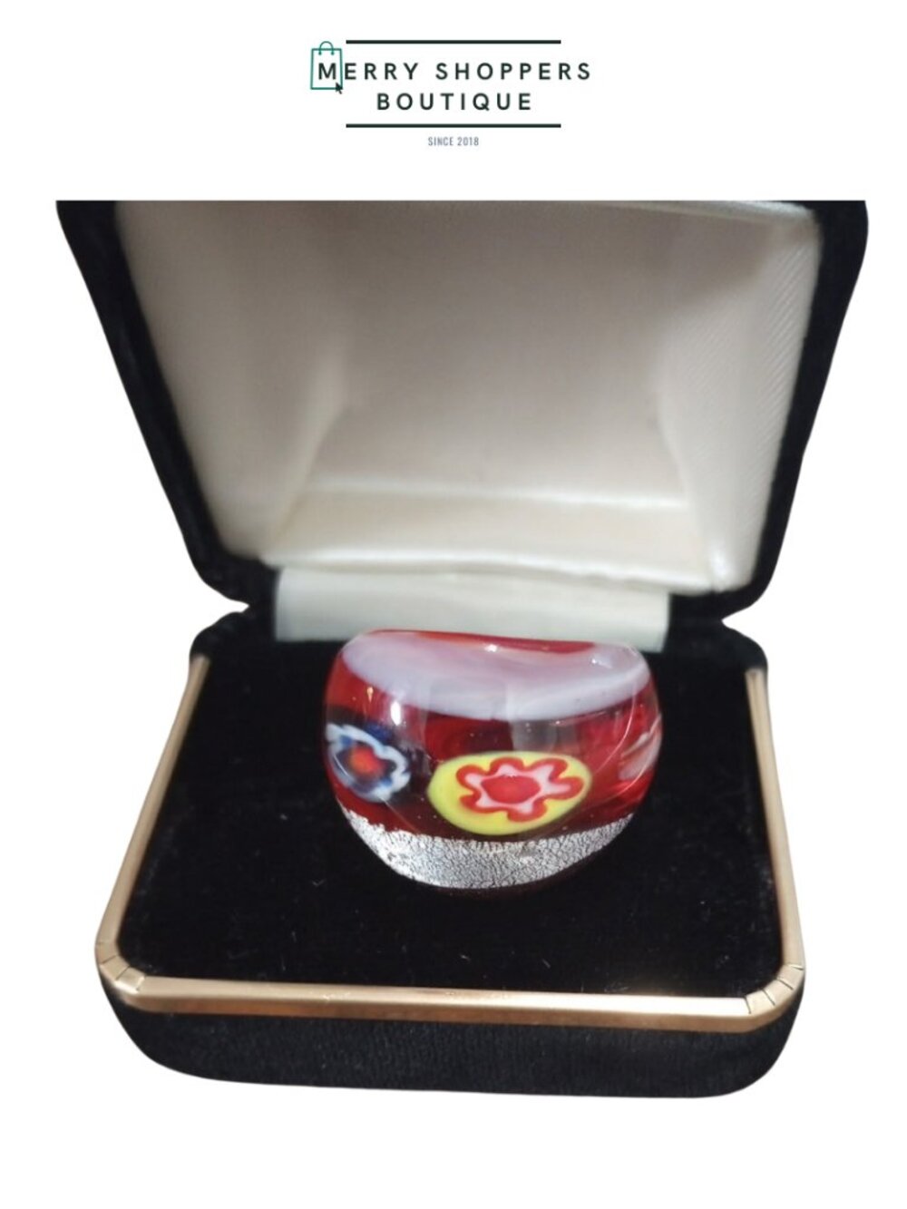 Italian Murano Glass Rings